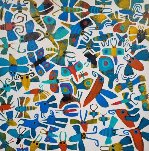 PAPILLONS 1 by Gabriele Bruns, Painting for Sale on Select
