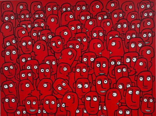 PEOPLE 2 by Gabriele Bruns, Painting for Sale on Select