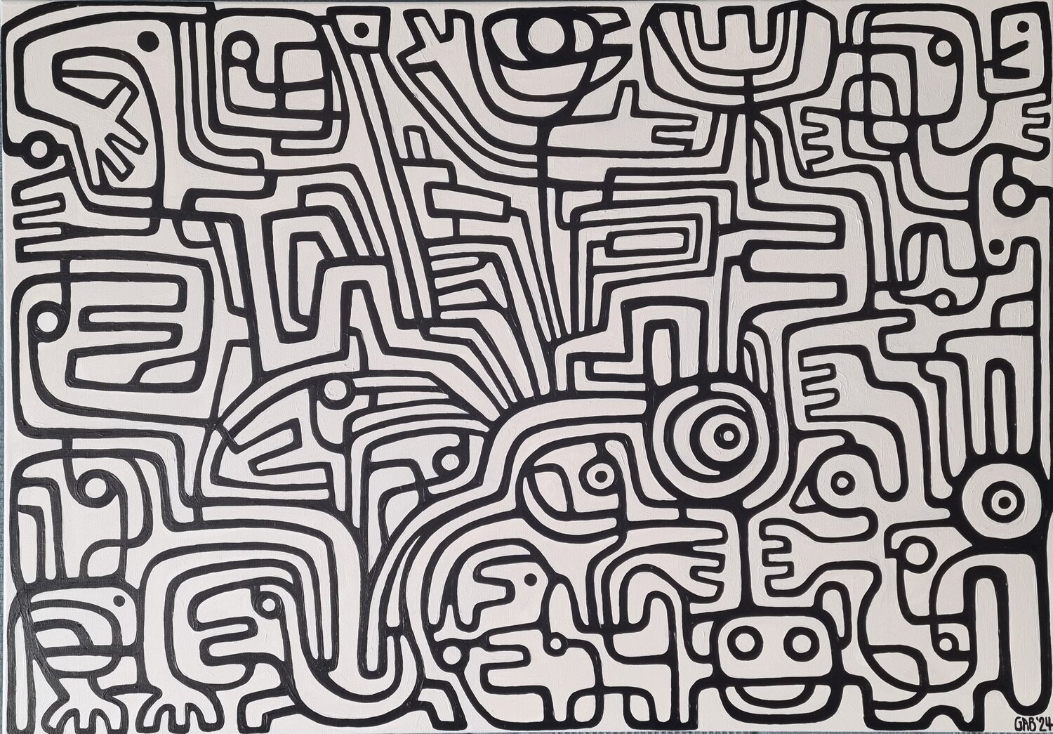 TRAFFIC Gabriele Bruns Original painting for sale