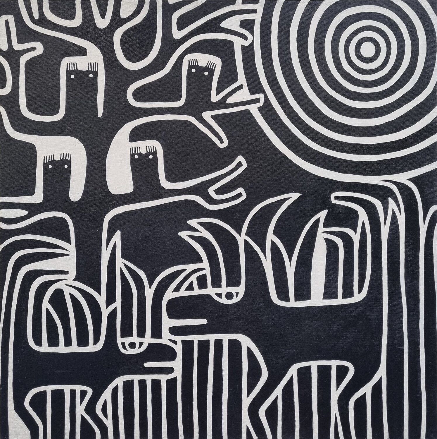 WALD 4 Gabriele Bruns Original painting for sale