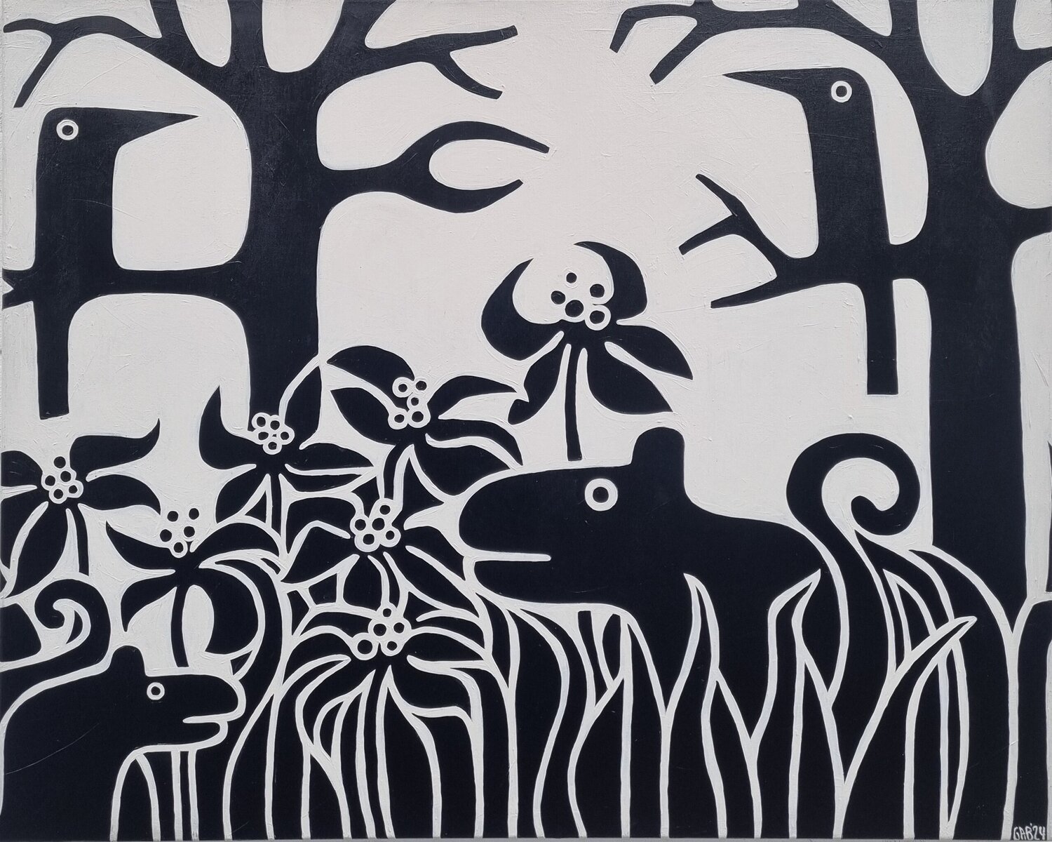 WALD 27 Gabriele Bruns Original painting for sale