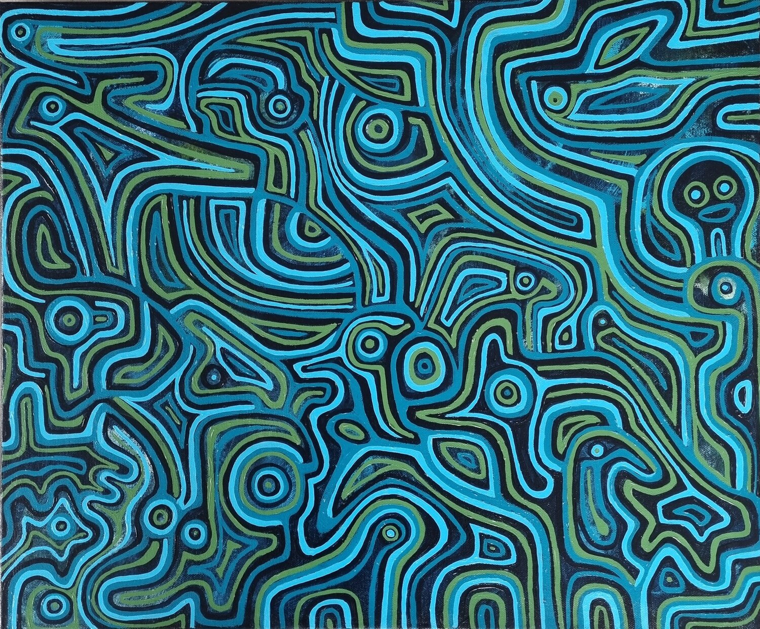 INDIGO DAYS 1 Gabriele Bruns Original painting for sale