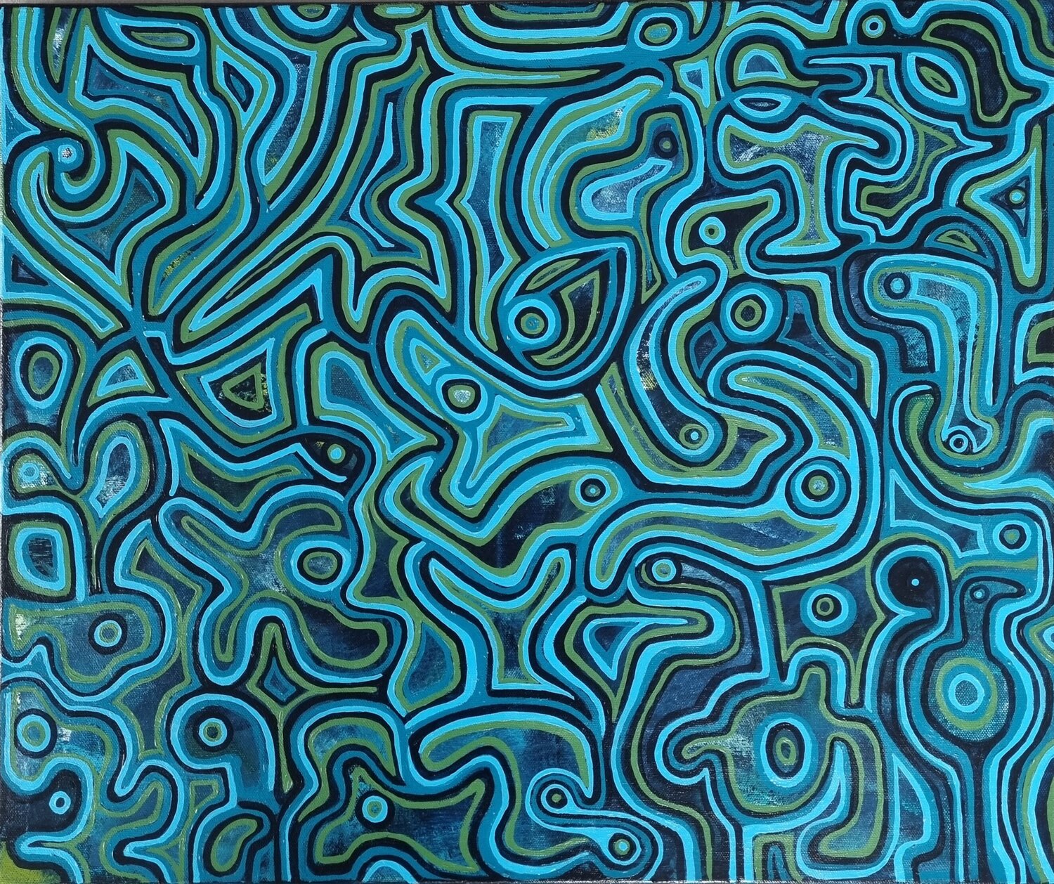 INDIGO DAYS 2 Gabriele Bruns Original painting for sale