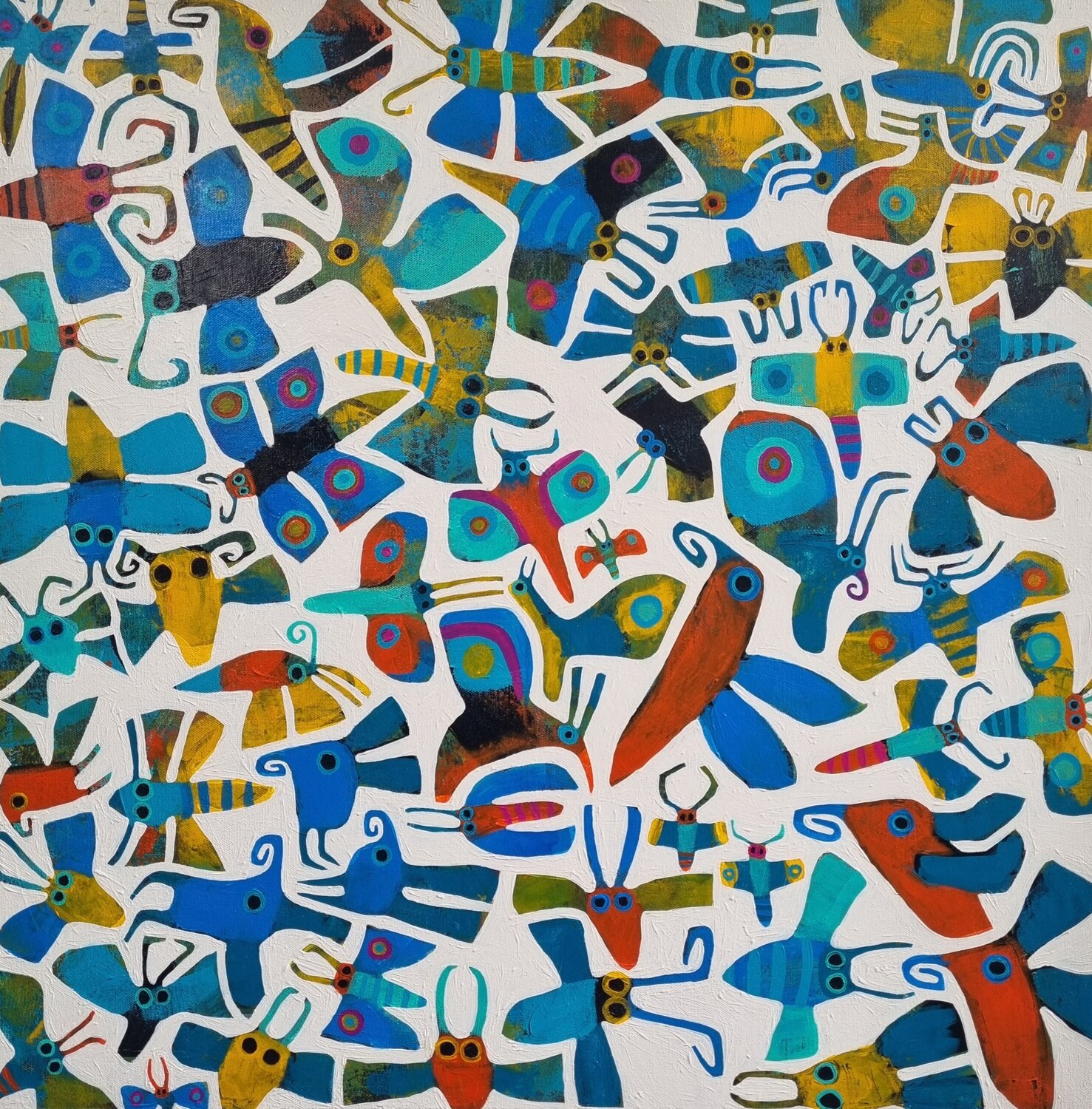 PAPILLONS 1 Gabriele Bruns Original painting for sale