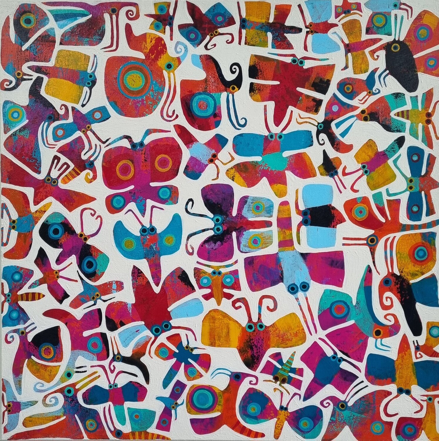 PAPILLONS 2 Gabriele Bruns Original painting for sale