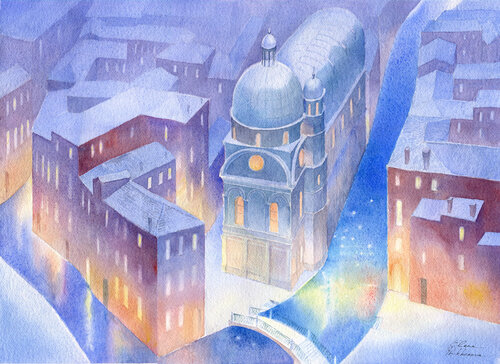 Venezia, sogno d'inverno. by Elena Prokhorova, Painting for Sale on Select