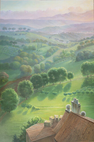 la primavera in Sabina by Elena Prokhorova, Painting for Sale on Select