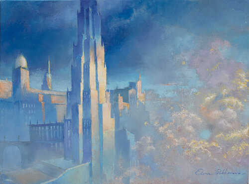 L'alba in città by Elena Prokhorova, Painting for Sale on Select