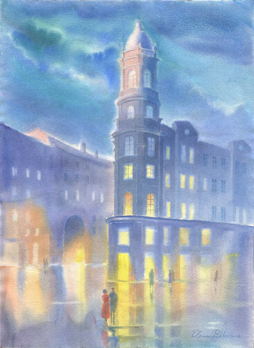 Dopo la pioggia by Elena Prokhorova, Painting for Sale on Select