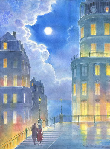 Notturno by Elena Prokhorova, Painting for Sale on Select