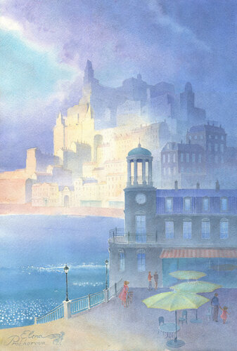 Il mare e la città by Elena Prokhorova, Painting for Sale on Select