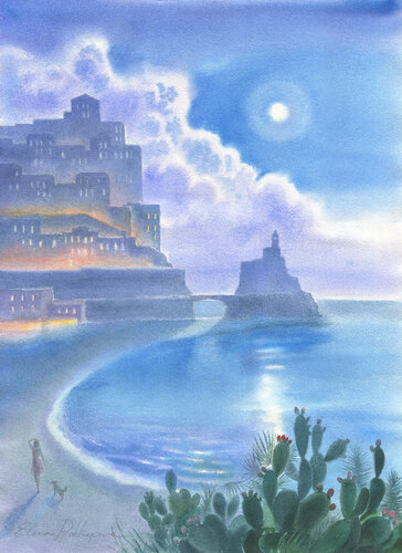 Sognando Sperlonga by Elena Prokhorova, Painting for Sale on Select