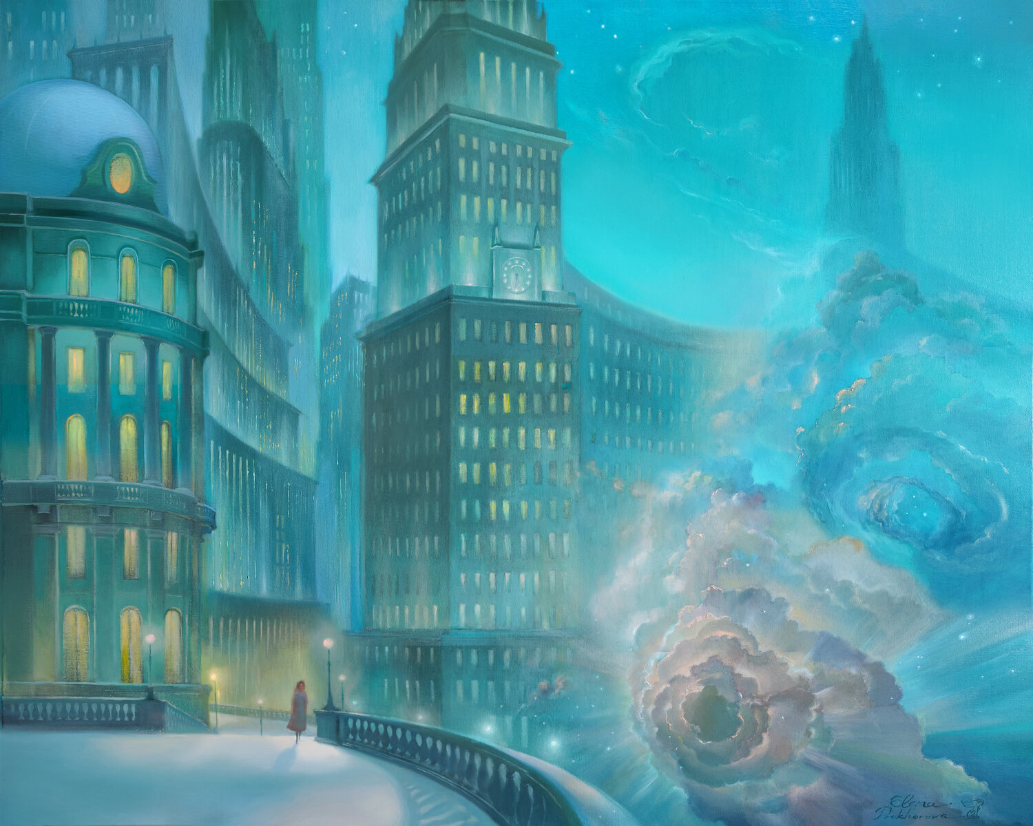 Strano sogno d'inverno Elena Prokhorova Original painting for sale