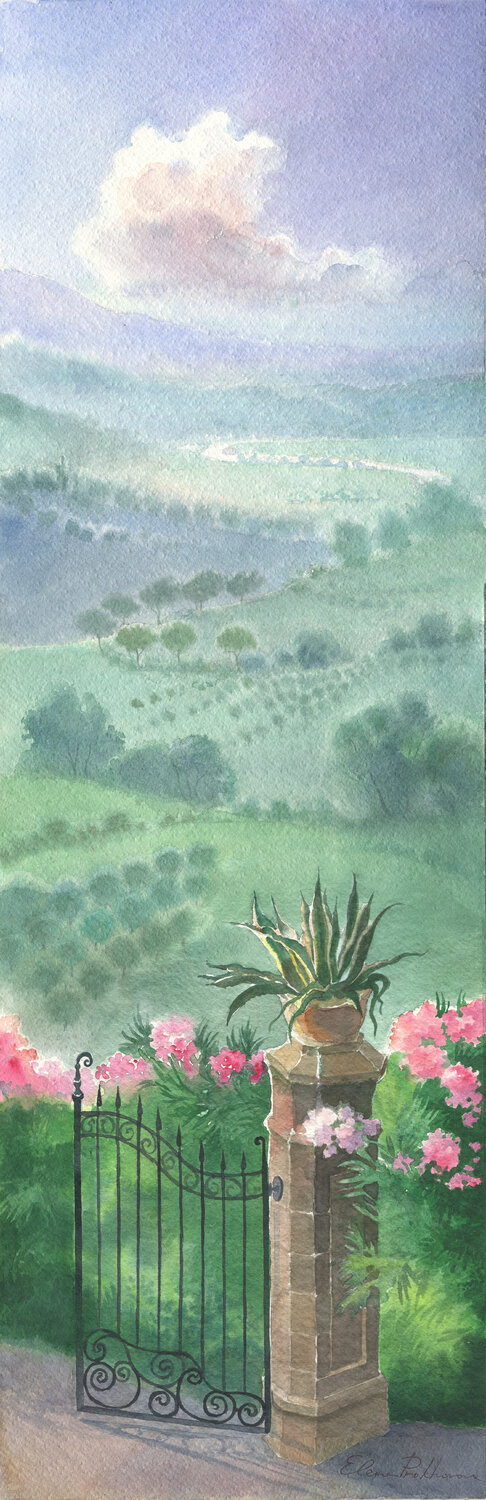Cancello del giardino Elena Prokhorova Original painting for sale