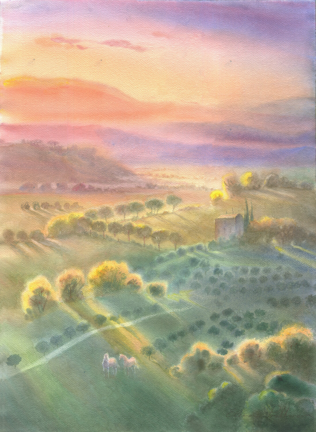 Tramonto. Elena Prokhorova Original painting for sale