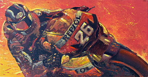 MOTO GP by Alessandro Piras, Painting for Sale on Select