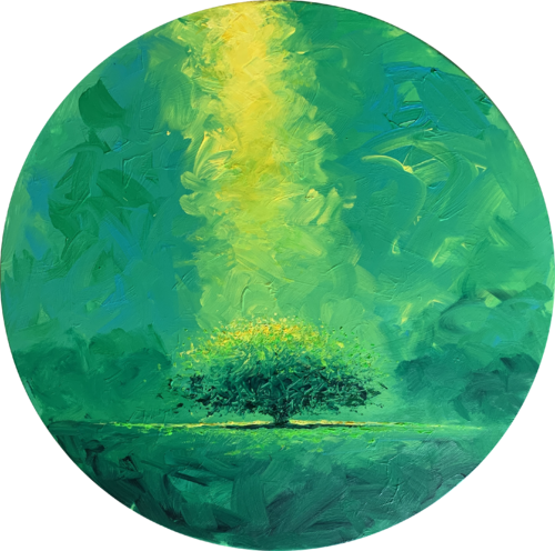 GREEN TRIUMPH by Alessandro Piras, Painting for Sale on Select