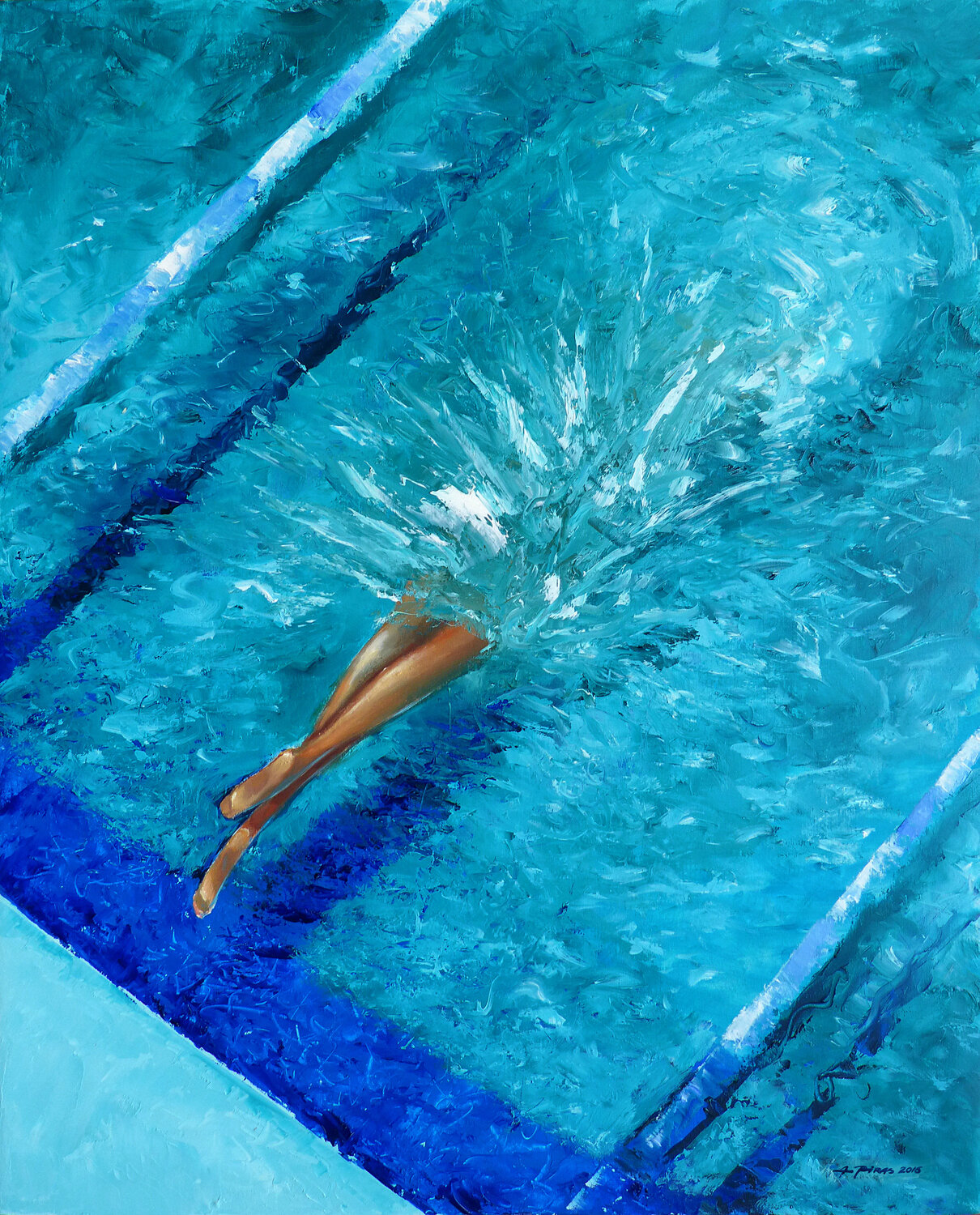 SPLASH! Alessandro Piras Original painting for sale