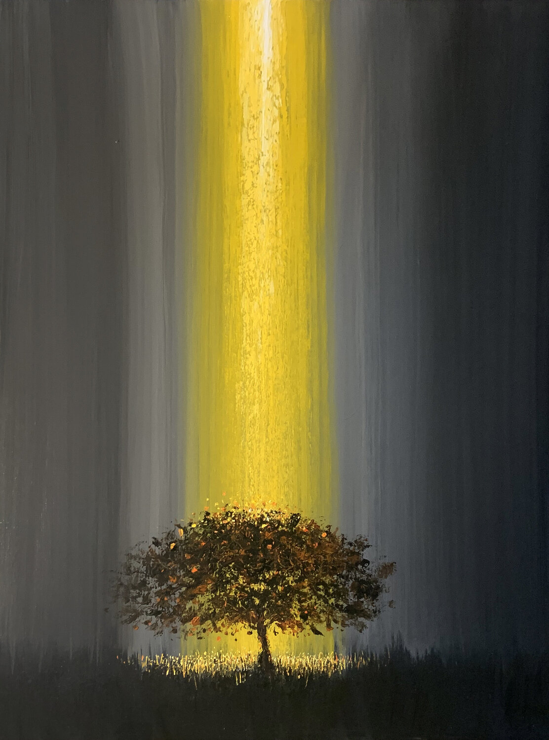 YELLOW RAY Alessandro Piras Original painting for sale
