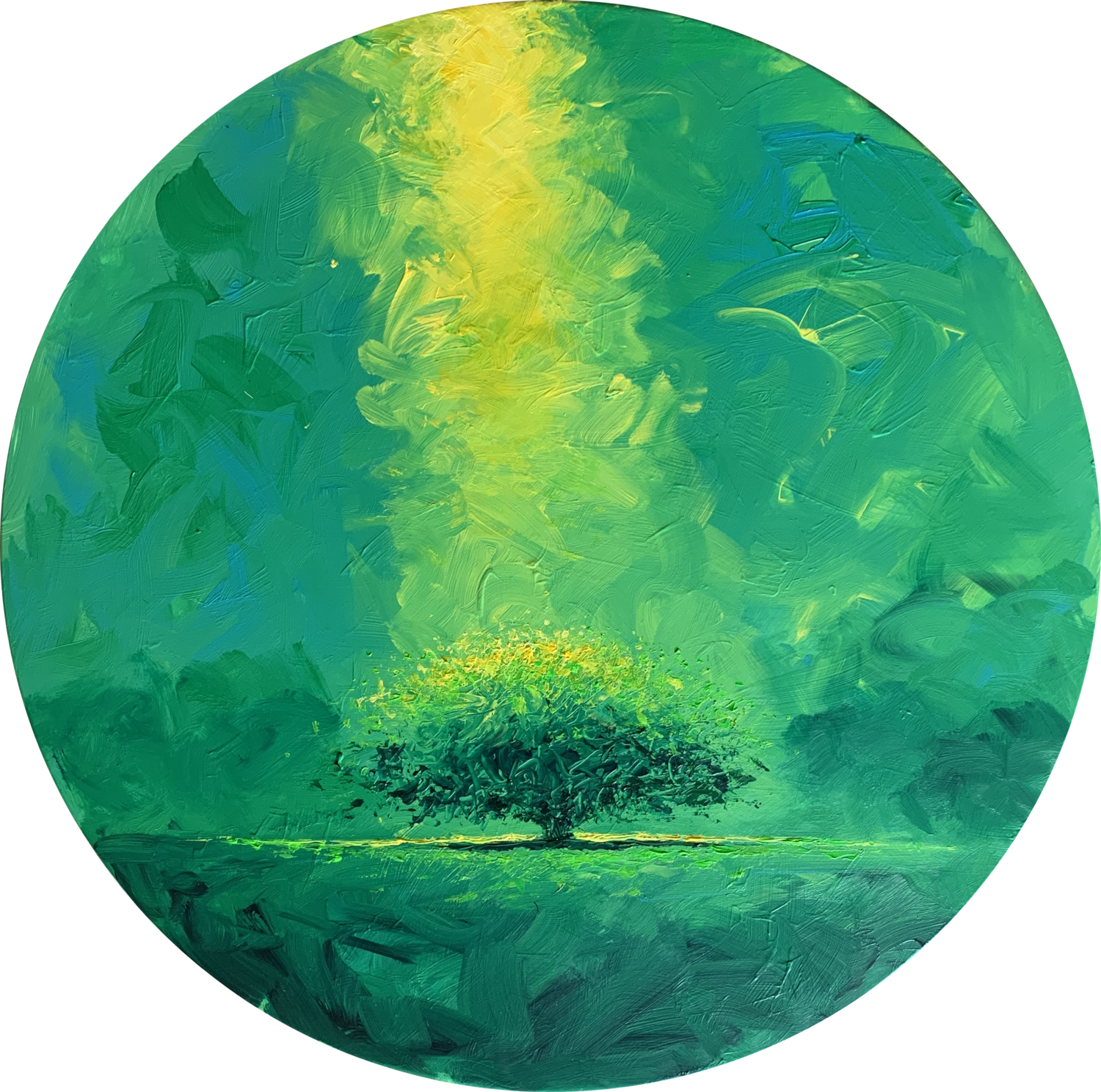 GREEN TRIUMPH Alessandro Piras Original painting for sale