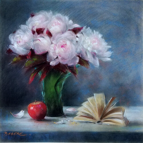 L'après midi d'un faune, Pivoines roses by PASCAL DABERE, Painting for Sale on Select