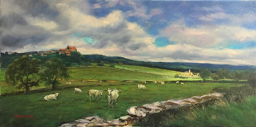 Mazille en Bourgogne by PASCAL DABERE, Painting for Sale on Select