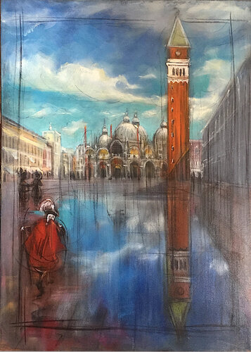 FANTASME VENITIEN  XVI by PASCAL DABERE, Painting for Sale on Select