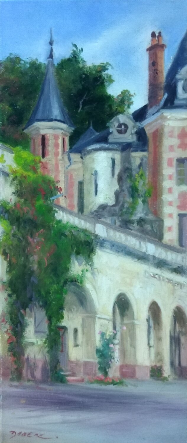 Le château de Perreux PASCAL DABERE Original painting for sale