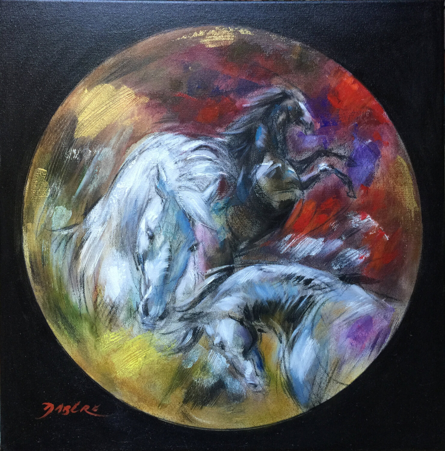 Fougueux PASCAL DABERE Original painting for sale