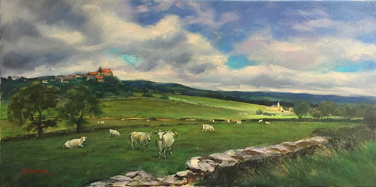 Mazille en Bourgogne PASCAL DABERE Original painting for sale