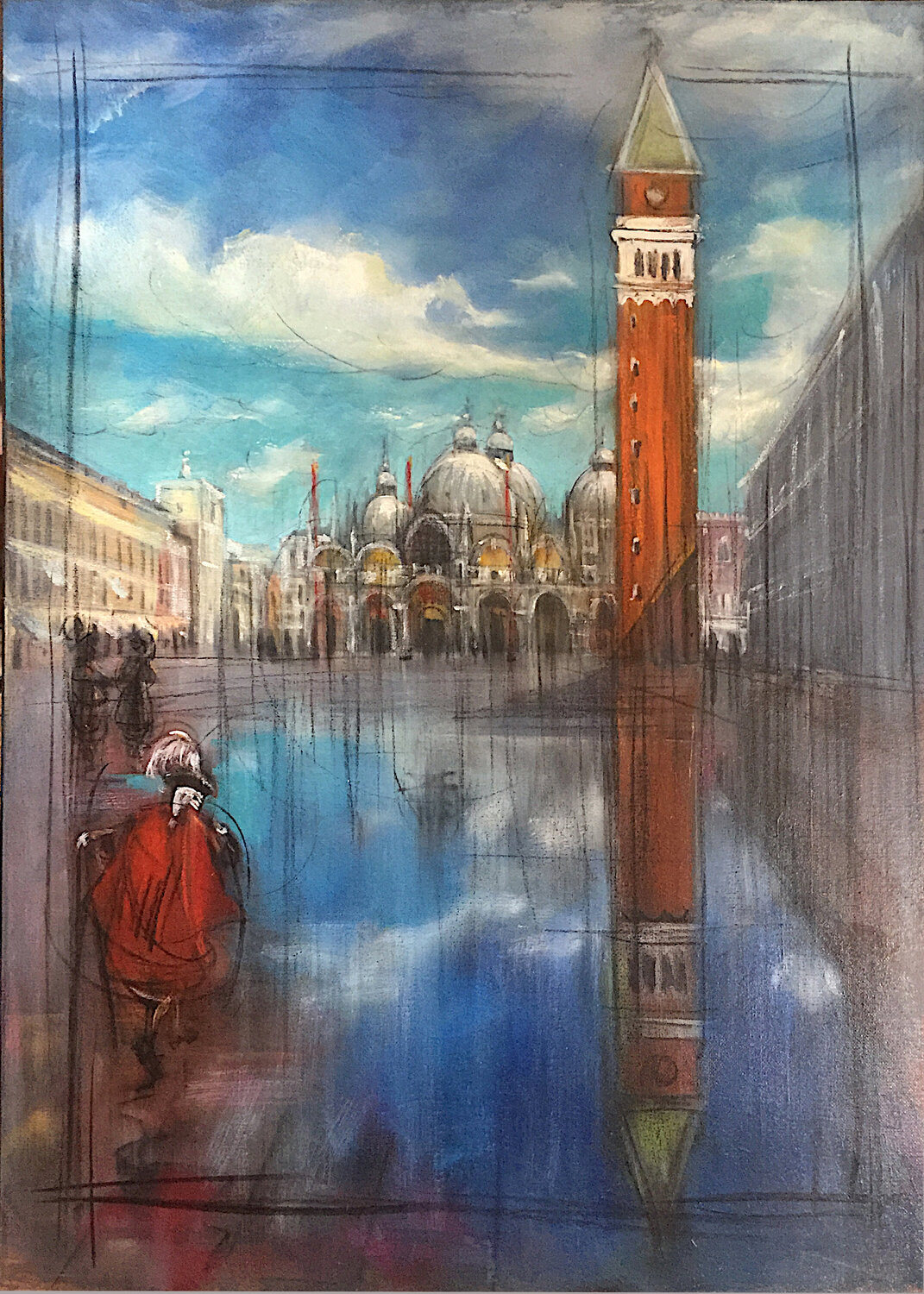 FANTASME VENITIEN  XVI PASCAL DABERE Original painting for sale