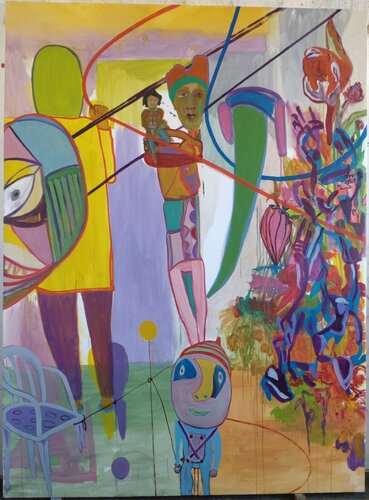 the ghost of ignorance is sweeping through the world by Christian Stötzner, Painting for Sale on Select