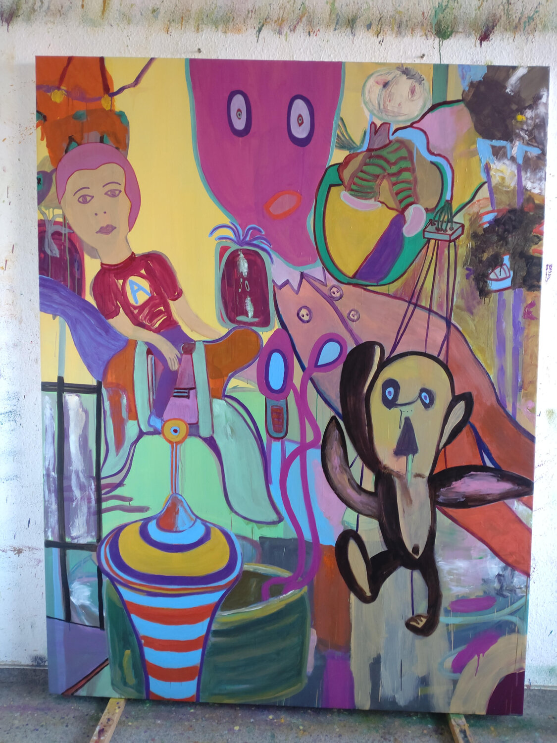 dictators also had a childhood Christian Stötzner Original painting for sale