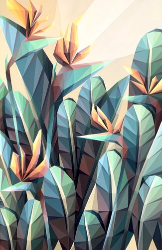 TROPICAL FLOWERS STRELITZIA von Tuzhilkina Maria, Malerei kaufen auf Select