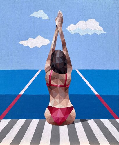 READY TO SWIM by Tuzhilkina Maria, Painting for Sale on Select