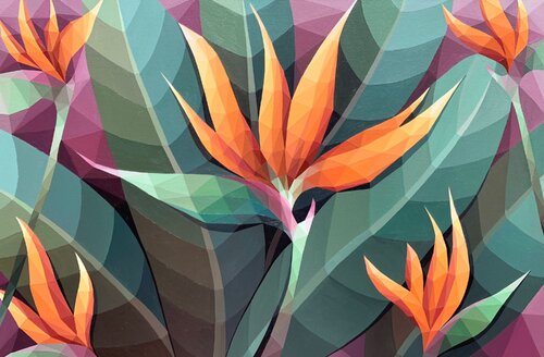 STRELITZIA ORANGE FLOWER by Tuzhilkina Maria, Painting for Sale on Select