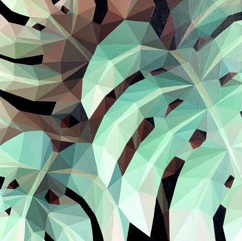 GREEN MONSTERA LEAVES by Tuzhilkina Maria, Painting for Sale on Select