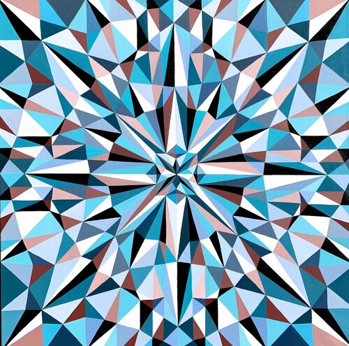 GEOMETRY BLUE TOPAZ by Tuzhilkina Maria, Painting for Sale on Select