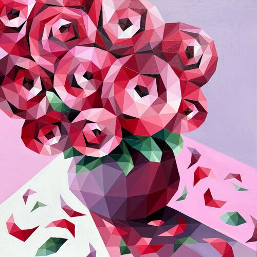 STILL LIFE WITH RED ROSES by Tuzhilkina Maria, Painting for Sale on Select