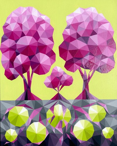 FUCHSIA ABSTRACT PEDIGREE by Tuzhilkina Maria, Painting for Sale on Select