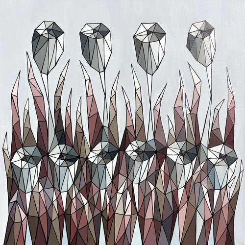 CRYSTAL BLUE FLOWERS by Tuzhilkina Maria, Painting for Sale on Select