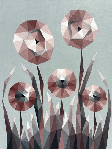 TERRACOTTA POPPY IN CALM FIELD von Tuzhilkina Maria, Malerei kaufen auf Select