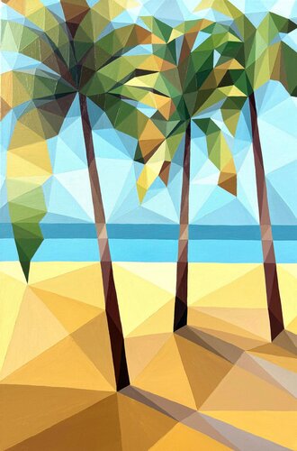 SEA, PALMS, BEACH by Tuzhilkina Maria, Painting for Sale on Select