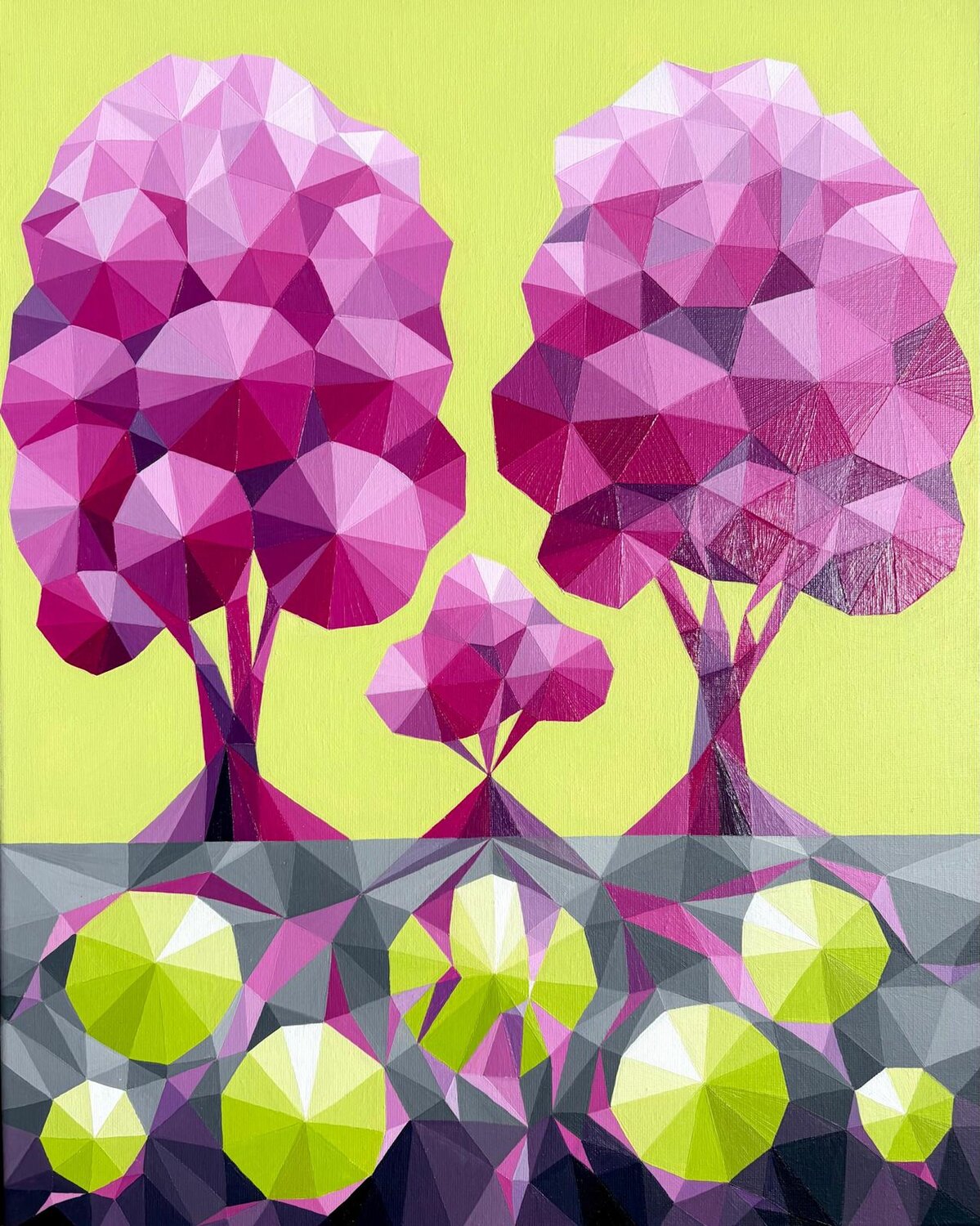 FUCHSIA ABSTRACT PEDIGREE Tuzhilkina Maria Original painting for sale