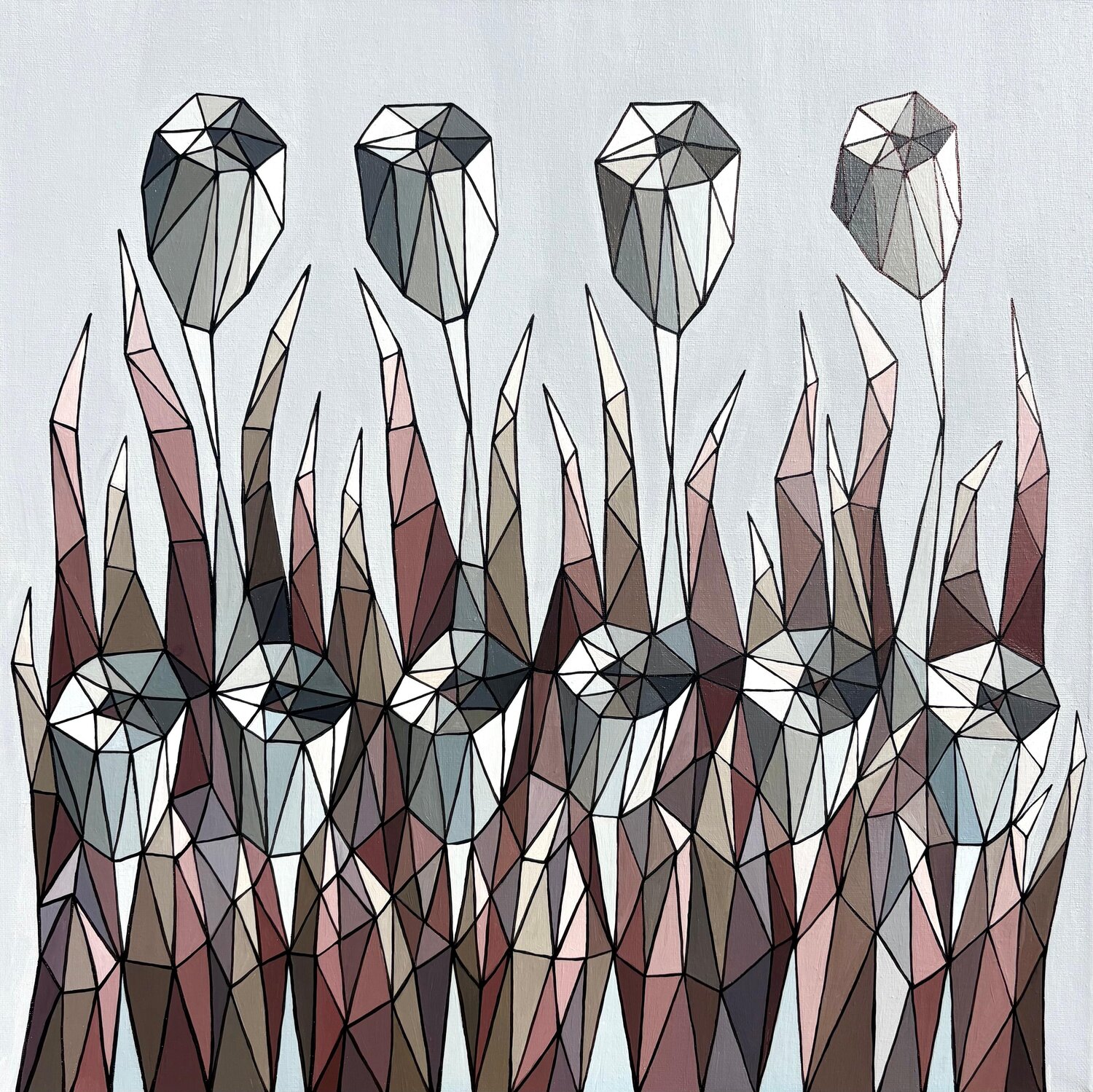 CRYSTAL BLUE FLOWERS Tuzhilkina Maria Original painting for sale