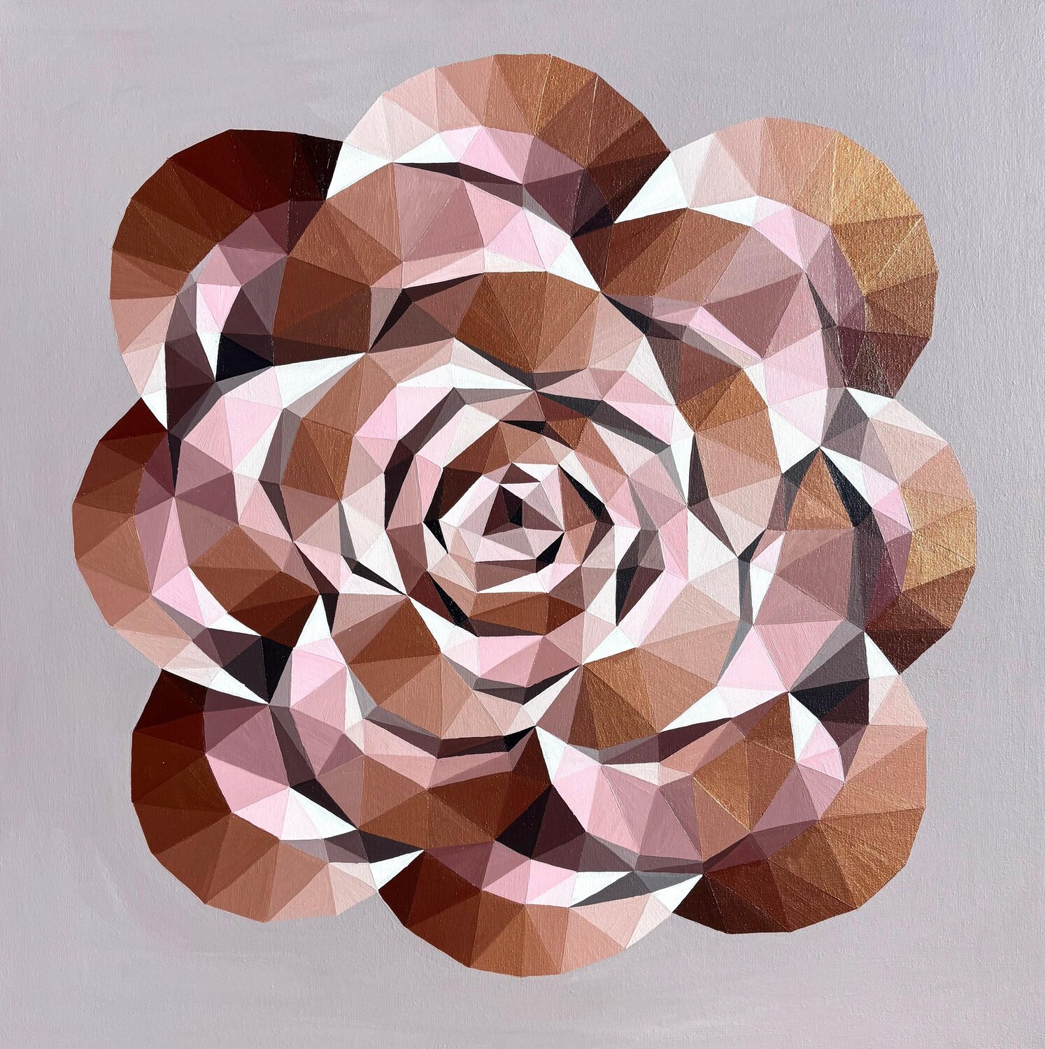 GOLDEN ROSE ON GRAY Tuzhilkina Maria Original painting for sale
