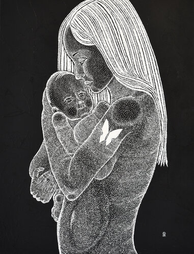 Holding on to this precious moment by Tove Storm, Painting for Sale on Select