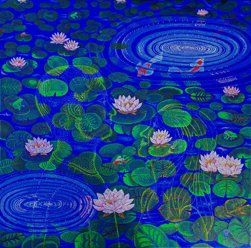 In Monet's garden by Tove Storm, Painting for Sale on Select