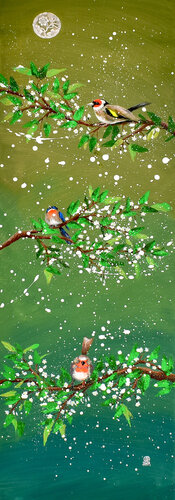 Spring birds by Tove Storm, Painting for Sale on Select