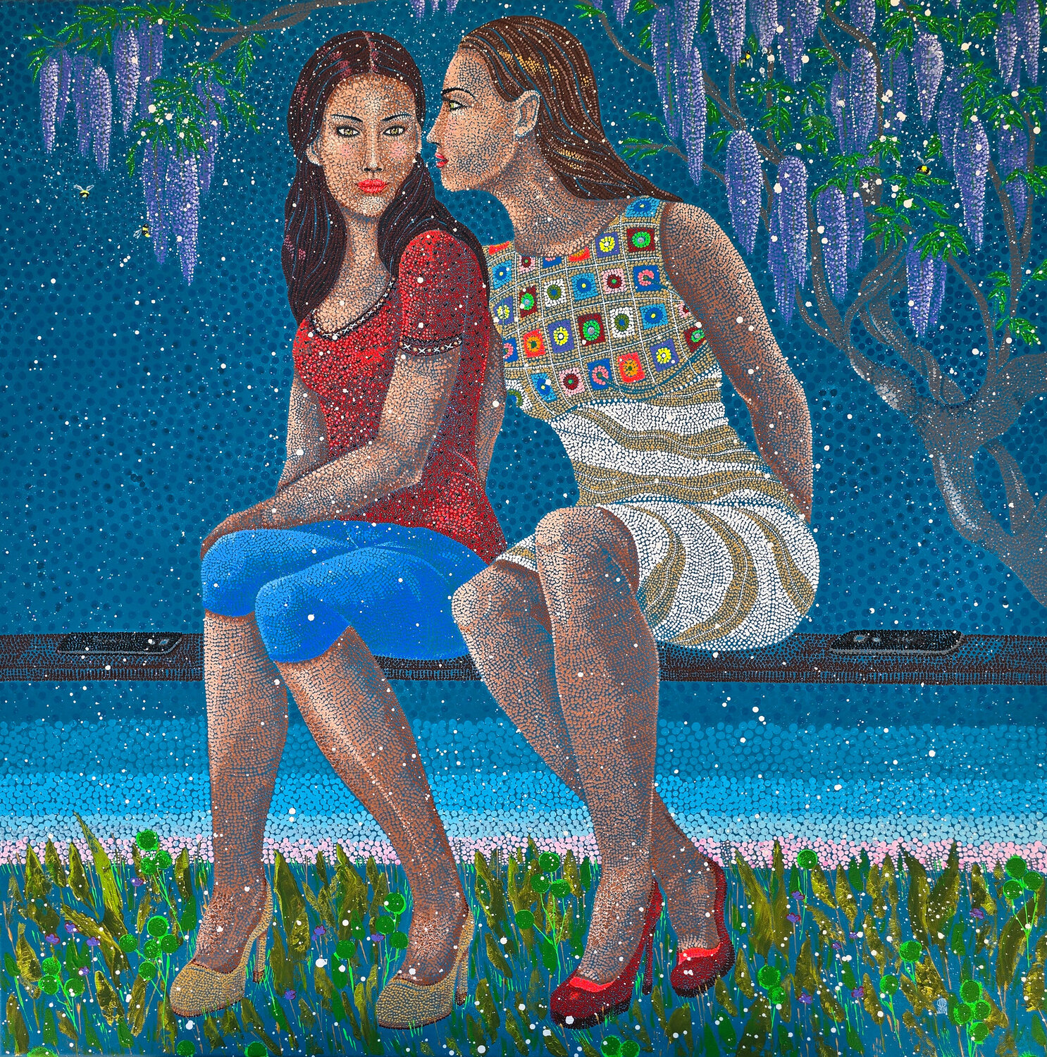 Best friends for ever Tove Storm Original painting for sale